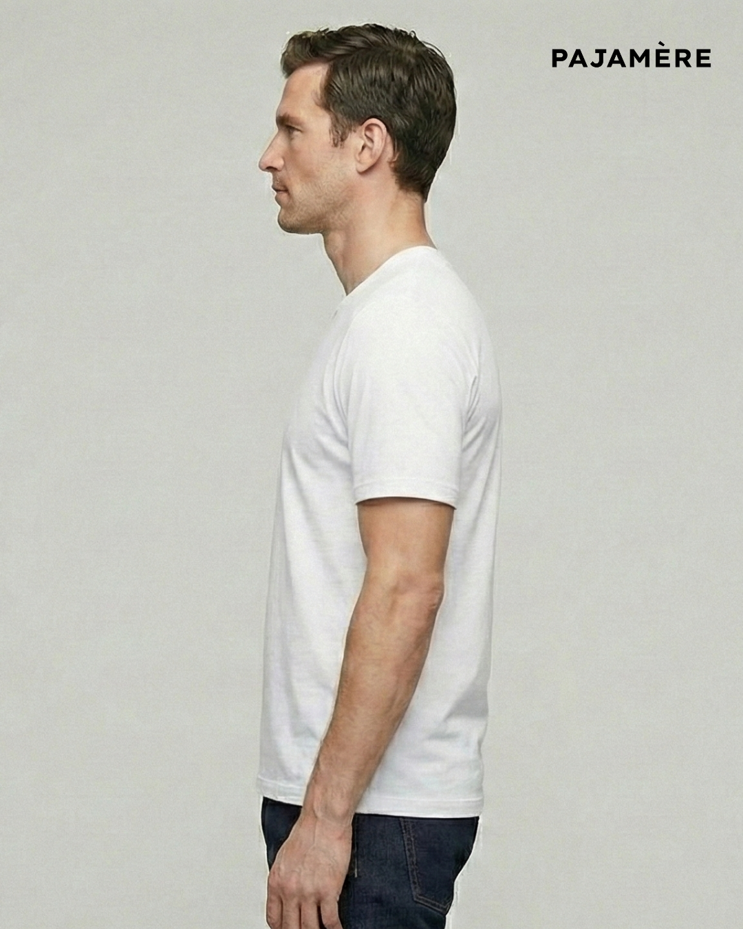 Pajamère White Half Sleeves T-shirt (Banyaan) - Pack of 2